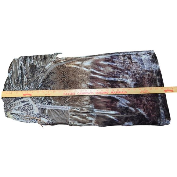 Womens‎ 1X Crushed Velvet Brown Tunic Top Whimsigoth Fairy Boho Casual Chic - Picture 5 of 11